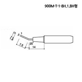 HAKKO Soldering Tips 900M-T-1.8H, Tip for the 900M/907 HAKKO Soldering Tips 900M-T-1.8H, Tip for the 900M/907